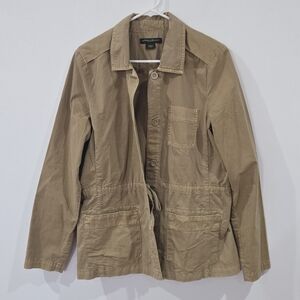 Eddie Bauer Sz TL Tan Utility Cargo Jacket